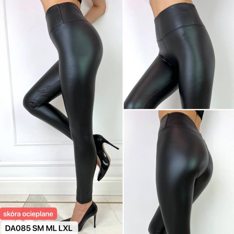 Leginsy skórzane damskie Roz S-XL, 1 Kolor .Paczka 12 szt